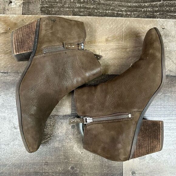 FRYE judith ankle booties womens size 10 brown suede - Picture 5 of 11